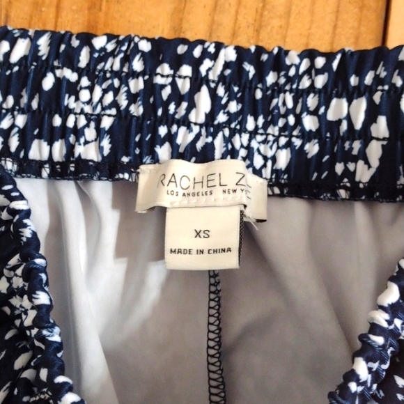 Rachel Zoe Blue & White Print Elastic Drawstring Waist Joggers Size XS - Picture 5 of 9